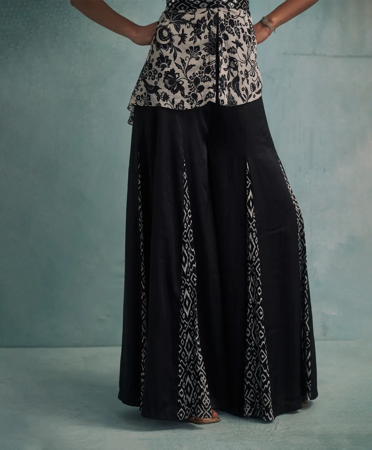 Black Georgette Sharara Set - Image 5