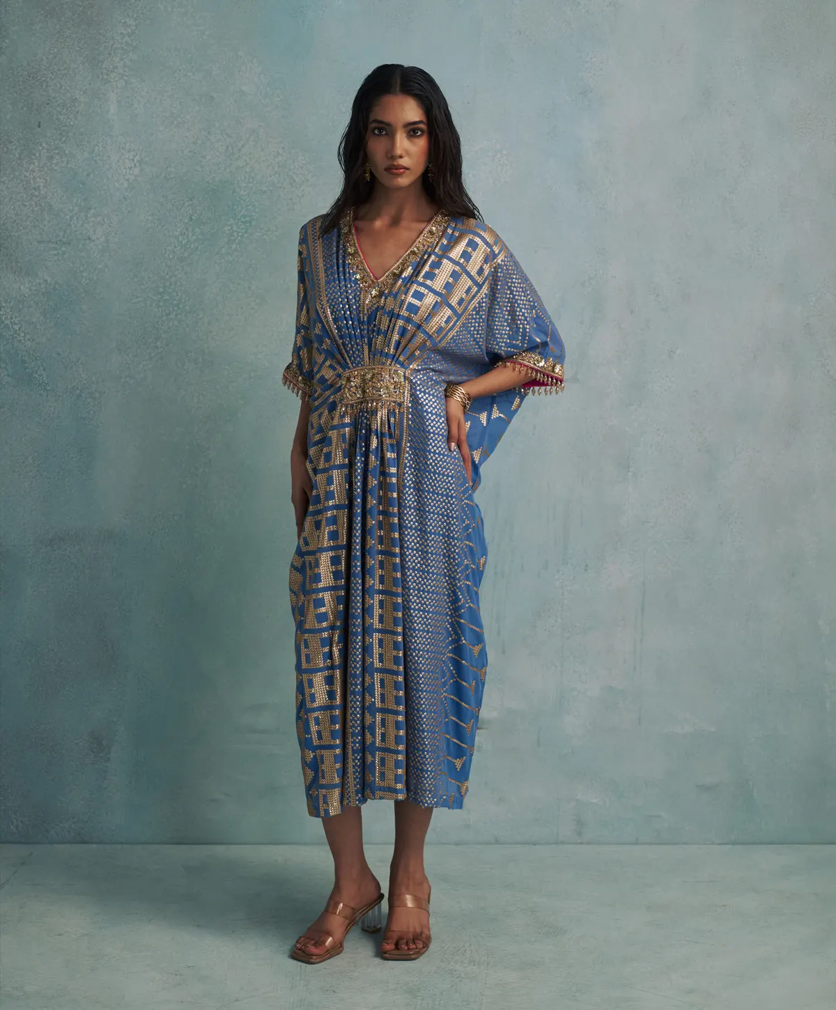 Georgette Blue Kaftan