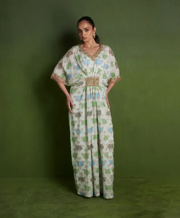 Mint Green Georgette Kaftan