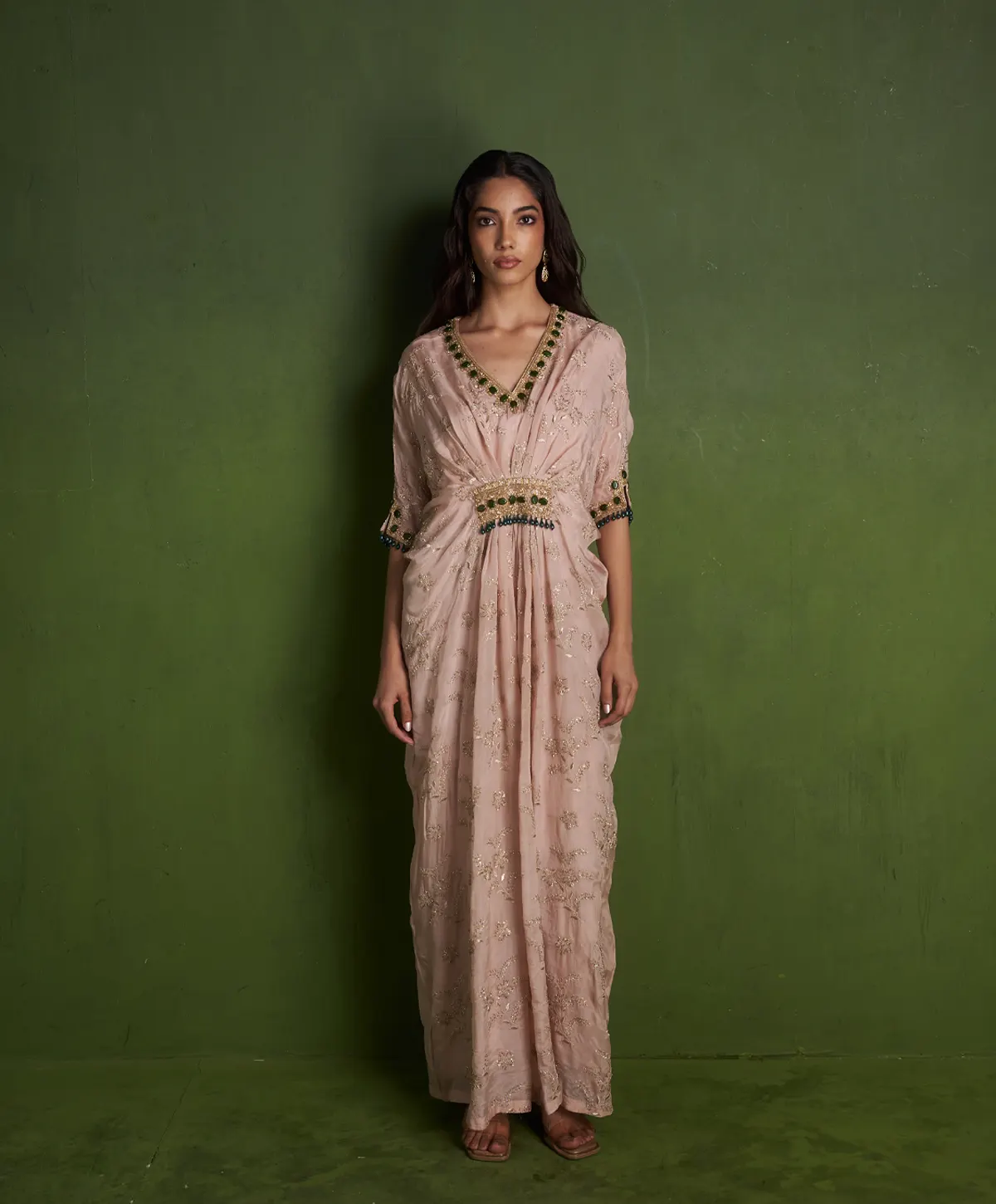 Organza Peach Kaftan