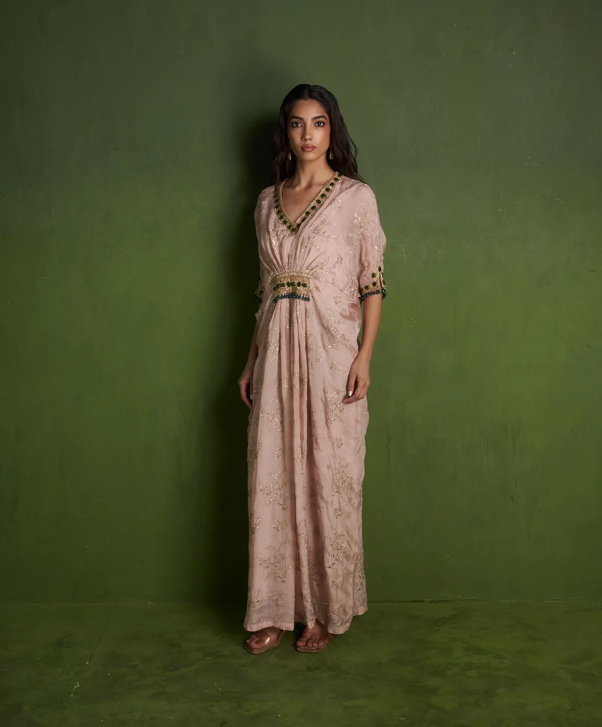 Organza Peach Kaftan - Image 2