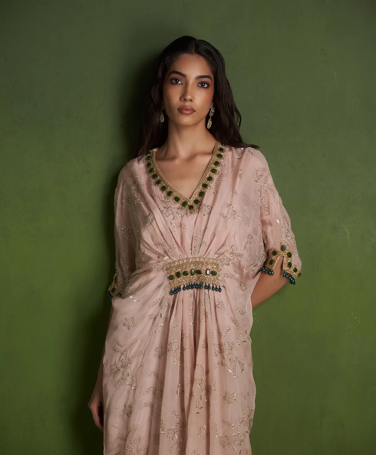 Organza Peach Kaftan - Image 3