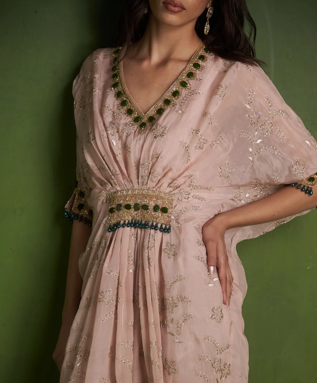 Organza Peach Kaftan - Image 4
