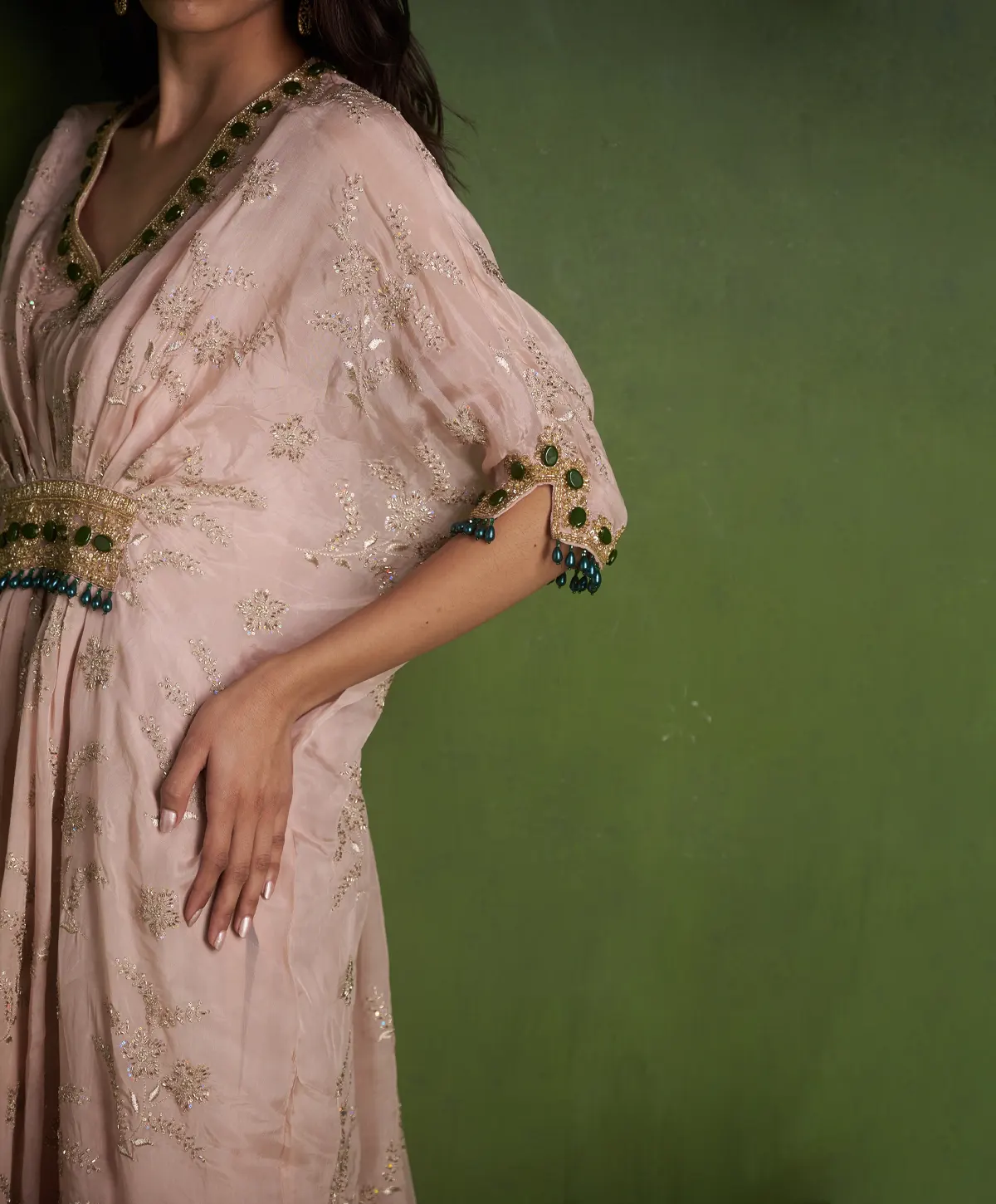 Organza Peach Kaftan - Image 5